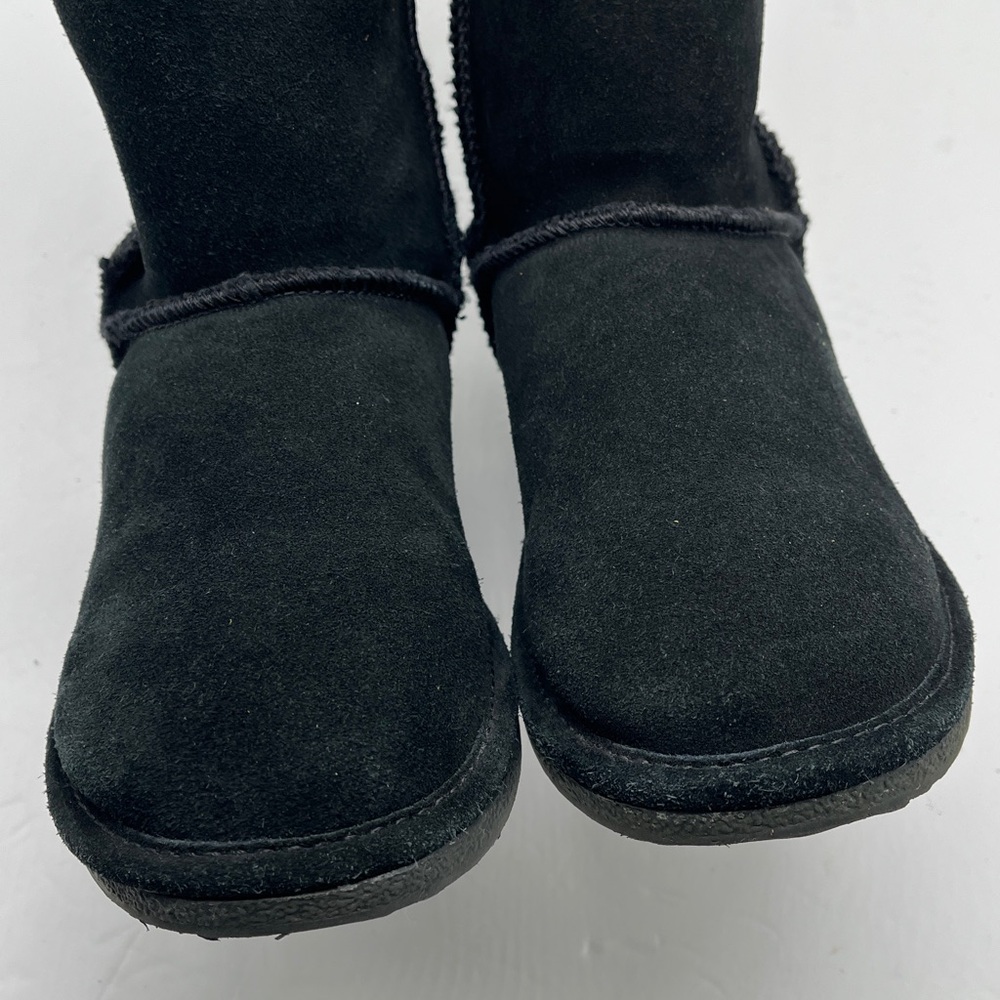 Bjorndal‎ Suede Fur Lined Boots High Womens 7 Black Cabin Cottage Boho - Picture 16 of 17